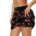 thumbnail image 2 of Garronmavis Cherries Tennis Skirt Inner Shorts Running Skirts for Women Golf Athletic A Line Golf Skirt With Pockets High Waisted Skorts, 2 of 7