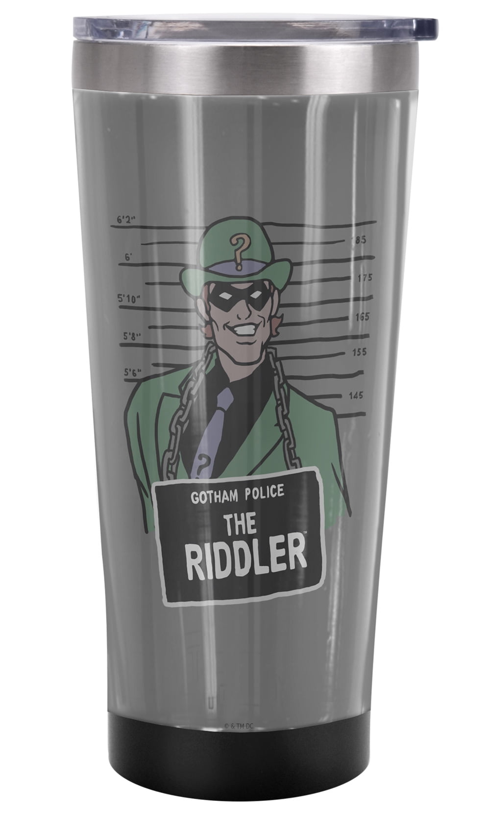 Batman Official The Riddler Mugshot 20 oz Travel Tumbler, Stainless ...