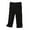 Black, variant on Women Summer Cropped Pants Plus Size High Waist Pajamas Elastic Waist Comfy Loose Pj Bottoms Casual Home Knit Wide Leg Culotte Black,XXXXXXXL