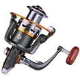 thumbnail image 4 of Fishing Reels Spinning with Left/Right Interchangeable Collapsible Wood Handle Powerful Metal Body 5.2:1/5.1:1 Gear Ratio Smooth 11BB for Inshore Boat Rock Freshwater Saltwater Fishing, 4 of 7