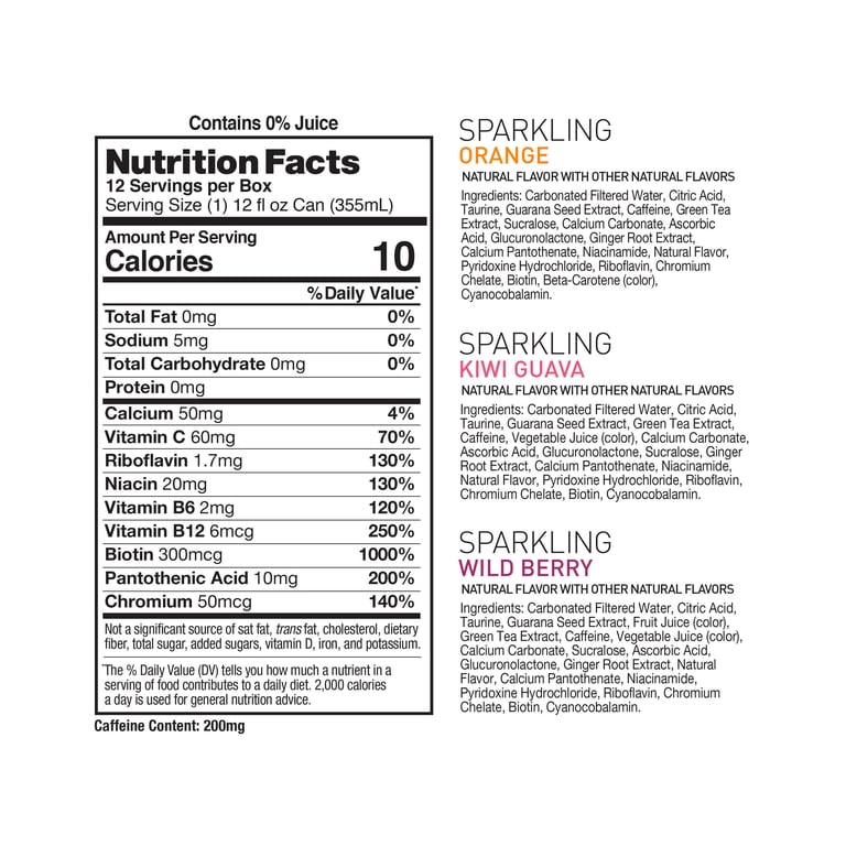 CELSIUS Sparkling Original Variety Pack, 12 fl oz, 12 Count photo 2