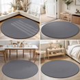 thumbnail image 3 of Round Rug 4ft Area Rug, Pure Color Light Gray Area Rugs for Living Room Bedroom, Minimalist Style Grey Floor Mat Non-Slip Non-Shedding Carpet Indoor Accent Rugs, 3 of 9