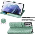 thumbnail image 7 of Crossbody Wallet Cell Phone Case for Samsung Galaxy S22,Cute Cat Dog Cartoon Style Flip Case Cover with Removable Lanyard Strap for Samsung Galaxy S22 MGG Green, 7 of 7
