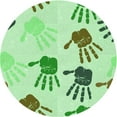 thumbnail image 1 of Ahgly Company Machine Washable Indoor Round Transitional Green Area Rugs, 8' Round, 1 of 7