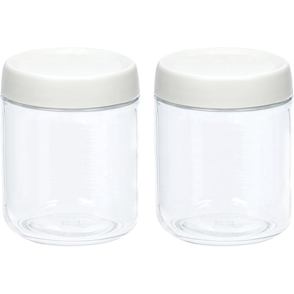 2Pack Overnight Oats Containers with Lids, 16 oz Glass Mason Overnight Oats Jars, Wide Mouth Mason Salad Jars, Airtight Containers for Milk, Cereal, Fruit, Yogurt, Spice Sugar, Salad Dressing
