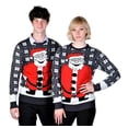 thumbnail image 3 of RWB Happy Santa Ugly Christmas Sweater SLIM FIT Large, 3 of 8
