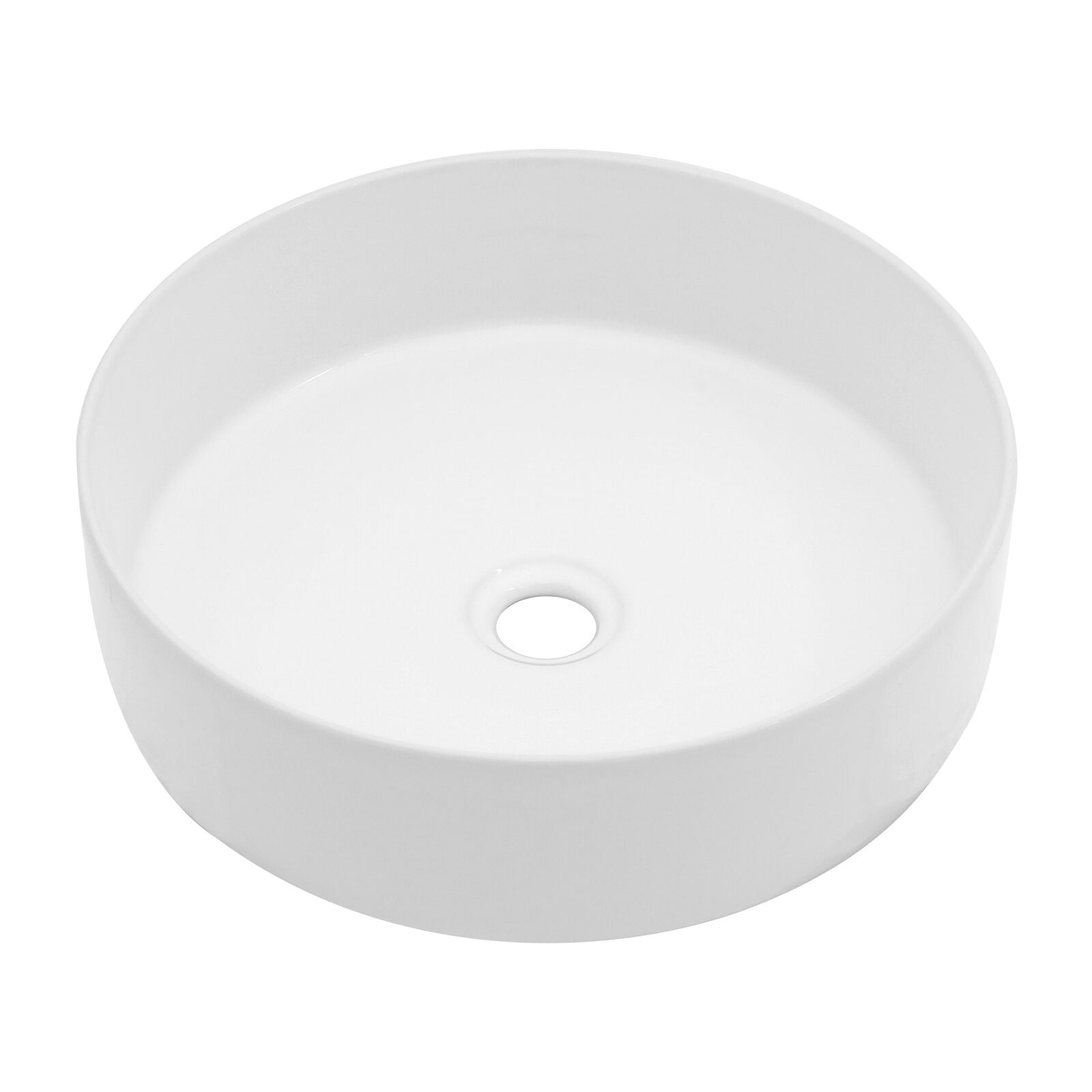 Vanity With Sink, 15.75"x15.75" White Ceramic Vessel Bathroom Sink, White Bathroom Vanity,Ceramic Single Sink Vanity, Bath & Faucets Bathroom Vanities