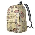 thumbnail image 2 of Mushroom and Leaf Beige Pattern Backpack for School, Cute School Bag with Adjustable Shoulder Straps and Padded Back, 15.7"x11.8"x5.5", 2 of 5