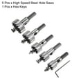 thumbnail image 3 of Uxcell 5 Pack 16mm 18mm 20mm 25mm 32mm High Speed Steel (HSS) Hole Saws Cutters Kit, 3 of 6
