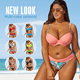 thumbnail image 3 of Bikini sexy para mujer, traje de baño dividido estampado, conjunto de traje de baño grande para mujer adecuado para chicas gorditas, 3 of 5