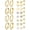 Gold Plated, variant on 2-Tone Hypoallergenic Stainless Steel Ear Jewelry Multipack, Flat Screw Back Cartilage Studs & Huggie Hoop Earrings with Heart Flower Star CZ for Women Lobe Helix Tragus