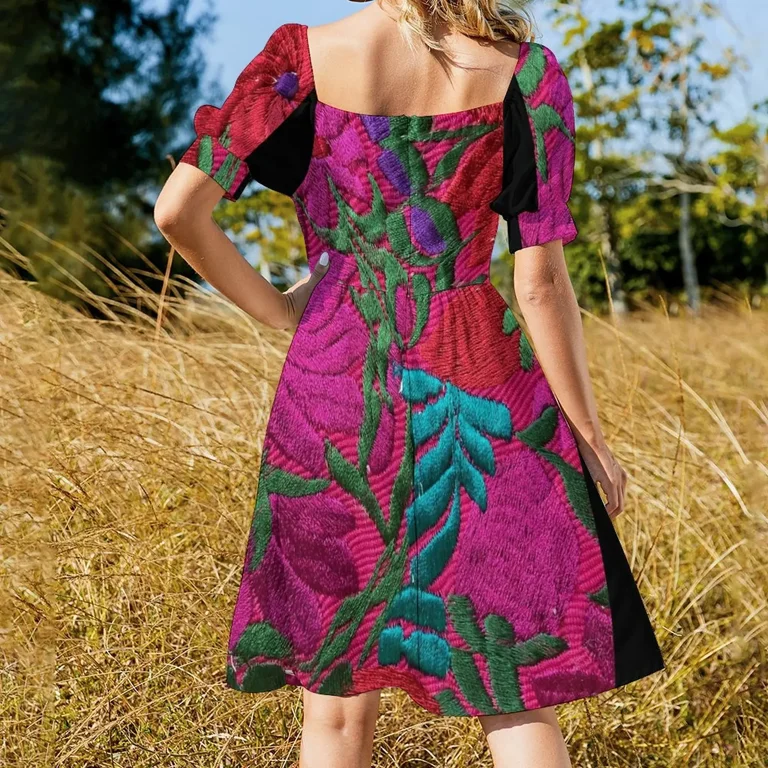 mexican embroidered formal dress Embroidered Mexican Evening Dress main image 0
