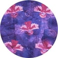 thumbnail image 1 of Ahgly Company Indoor Round Patterned Purple Amethyst Purple Area Rugs, 6' Round, 1 of 6