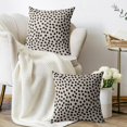 thumbnail image 3 of Black Cream Polka Dot Throw Pillow Covers 18x18 Rustic Boho Style Decorative Pillow Cases Set of 2 Outdoor Farmhouse Decoration for Sofa Couch Bed, 3 of 6