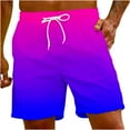 thumbnail image 2 of Yuwull Men's Gradient Printing Casual Beach Shorts Pants Mens Pajama Shorts Graphic Running Athleticc Shorts Big abd Tall Size On Clearances, 2 of 9