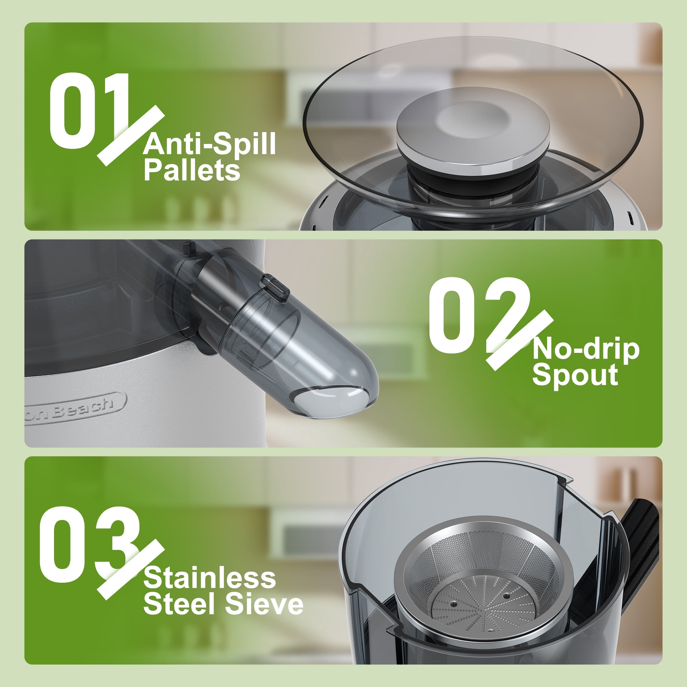 EDX 600W Centrifugal Juicer Extractor, 220V/120V Dual Voltage 60Hz, 2L Large Capacity, 17000RPM High Speed for Fruits & Vegetables, Easy to Clean, Ideal for Home Daily Use