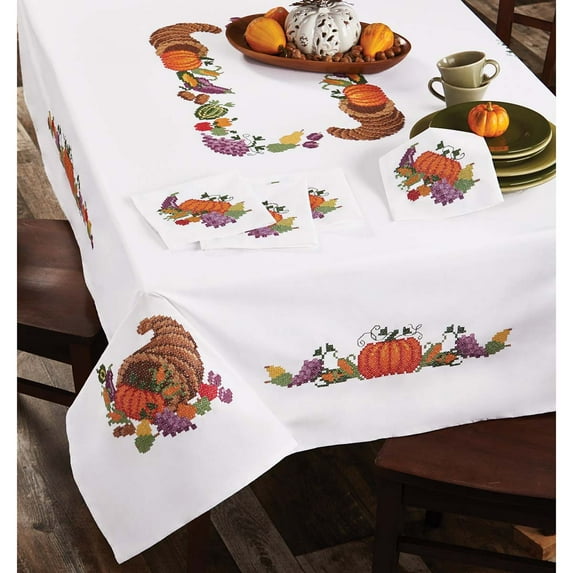 Herrschners® Harvest Bounty Table Linens Stamped Cross-Stitch