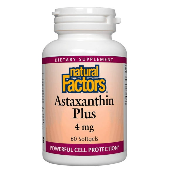 Natural Factors Astaxanthin Plus 4mg, 60 Capsules
