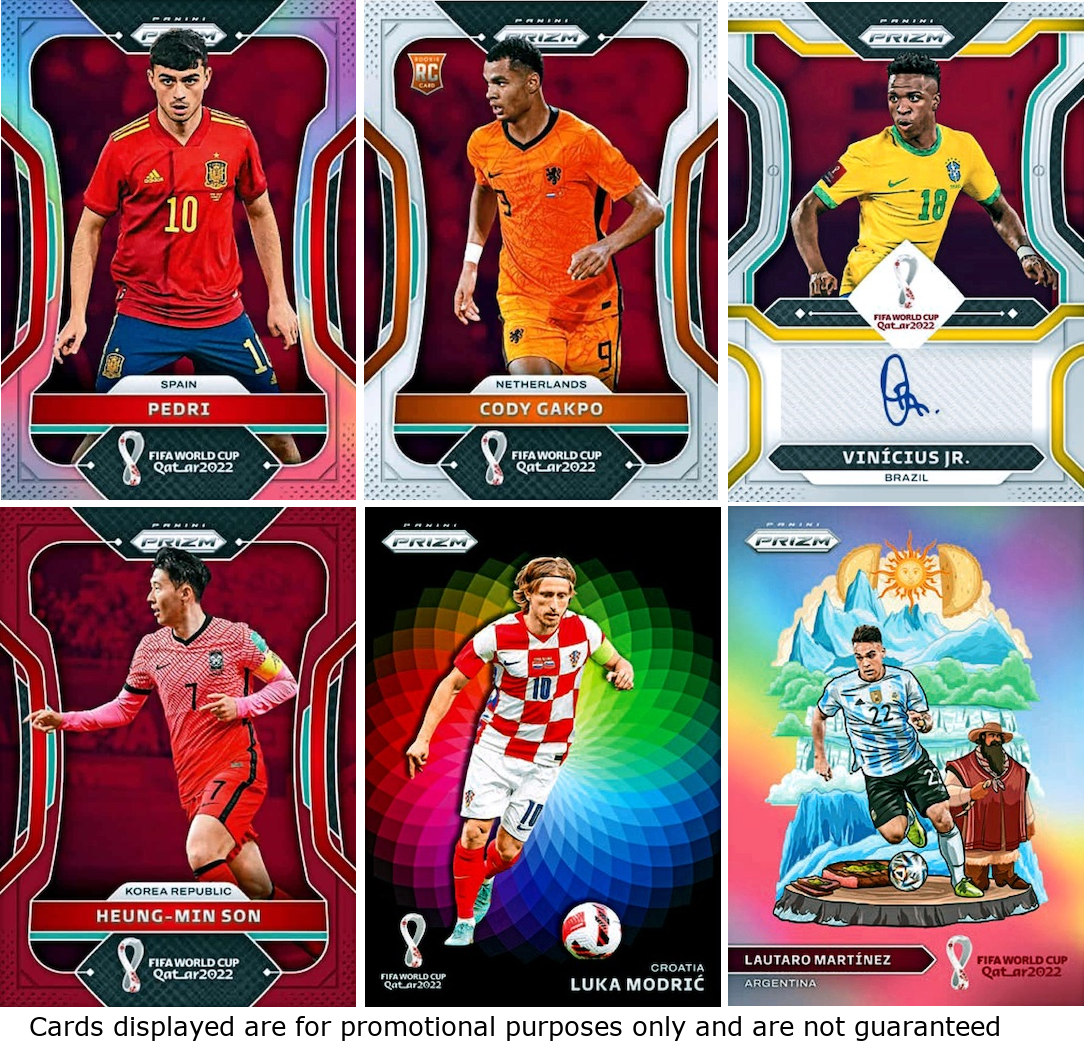 Boîte Blaster Panini Prizm Coupe Du Monde FIFA 2022 - 6 Paquets, 4 Cartes Par Paquet - Cartes à Collectionner Football