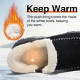 thumbnail image 2 of ZUTY Winter Snow Booties for Women Plush Faux Fur Lined Fuzzy Loafers Warm Comfortable Casual Walking Shoes Black 7, 2 of 6
