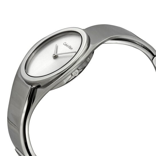 CALVIN KLEIN Senses Silver Dial Ladies Medium Bangle Watch K5N2M126 Walmart