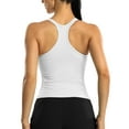 thumbnail image 3 of ANFERRY Ribbed Athletic Tank Tops for Women with Built in Bra Racerback Seamless Scoop Neck Workout Camis Top, 3 of 7