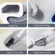 thumbnail image 4 of Juego de 2 cepillos de baño de silicona antibacterianos, cepillos de baño con mango largo y secado rápido para inodoro de baño (blanco), 4 of 5