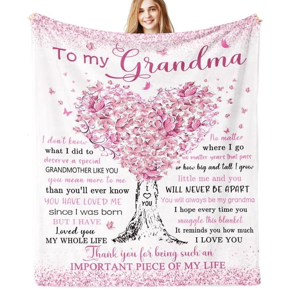 Grandma Nana Gigi Mimi Gifts, Unique Grandma Birthday Gifts from Grandkids, Grandma Blanket for Mothers Day, Flannel Nap Blanket
