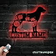 thumbnail image 2 of Craftnamesign Custom FLoral Beauceron Metal Wall Art LED Light, Flower Dog Lover Name Sign, 2 of 5