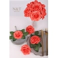 thumbnail image 3 of Flores Artificiales N&T NIETING Rosas de Espuma Coral 25 piezas 18 cm, 3 of 9
