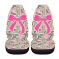 thumbnail image 4 of XYZCANDO Camo Bow Car Seat Covers for Women, Pink Camo Front Seat Protectors, Stylish Auto Interior Accessories for Cars SUV, 4 of 7