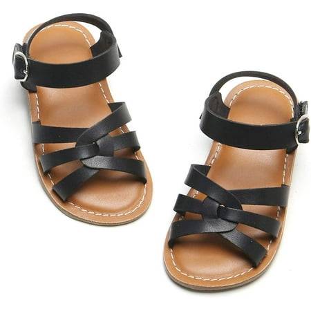 

QWZNDZGR Toddler Girl Sandals - Little Girl Easter Summer Dress Shoes Lightweight Open Toe Beach Holiday