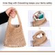 thumbnail image 2 of Bolso de mano pequeño de ganchillo (marrón), bolso de mano para mujer, bolsos de verano de malla tejida, bolso de playa, 2 of 4