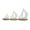 White Solid Sail Boat S/3 11", 8", 6"H, variant on 11", 8", 6"H White Wood Sail Boat Sculpture with Wood Base, by DecMode (3 Count)