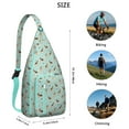 thumbnail image 4 of Floral Dog Sling Backpack - Cute Pet Lover Gift, Fashionable Shoulder Pack with Layered Storage for Travel, 4 of 4
