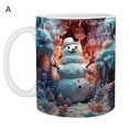 thumbnail image 2 of LCXmlly Tea Mug Creative Xmas Pattern Christmas Mug Ceramic Multi Purpose Coffee Tea Water Cup, 2 of 9