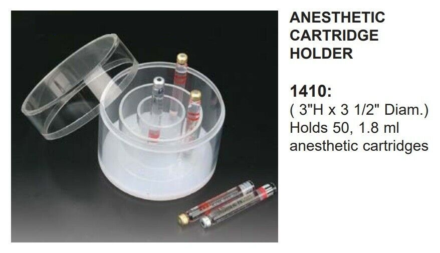 Plasdent Anesthetic Cartridges Dispenser with Cover (3'1/2 inches Dia