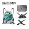 thumbnail image 4 of Saiise Watercolor Sea Turtle Pattern Sports Drawstring Backpack - String Swim Gym Bag with Wet Proof Pocket for Women&Men-Small, 4 of 6