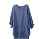 thumbnail image 1 of mfyjkho Tops Deportivos Para Mujer, Top Informal De Moda Para Mujer Con Cuello Redondo Y Mangas Farol De Color Liso Tops Para Salir Para Mujer Xxxl, 1 of 3