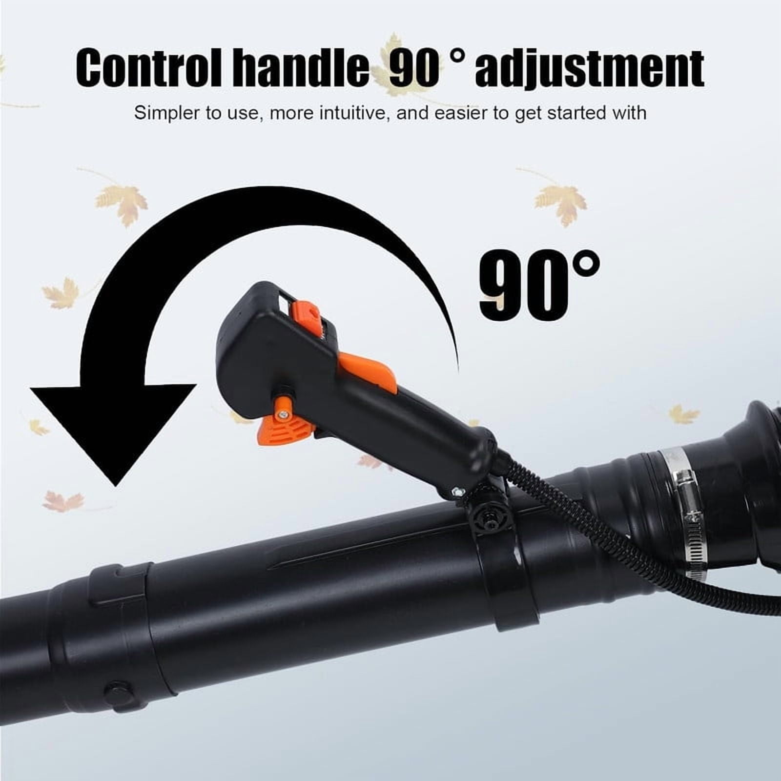Seipouy 52CC Gas Leaf Blower Backpack 550CFM 2 Cycle Ergonomic Harness System 200MPH Low Vibration and Cruise Control Powerful Gas Blowers for Lawn Yard Care Gifts for Dad