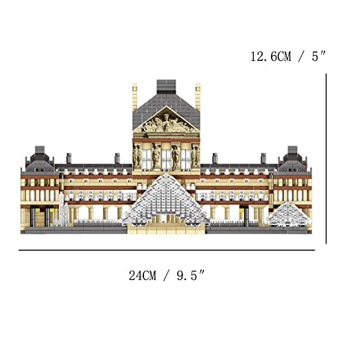 Juego de bloques de construcción del Museo del Louvre de París (3377Pcs) Famous World Arch TzFioy TzFioy