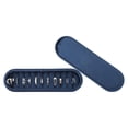 thumbnail image 1 of Caja de anillos de terciopelo Uxcell, estuche de joyería de viaje organizador de anillos con 11 compartimentos para propuesta de regalo de mujeres en Navidad, Azul Oscuro, 1 of 7