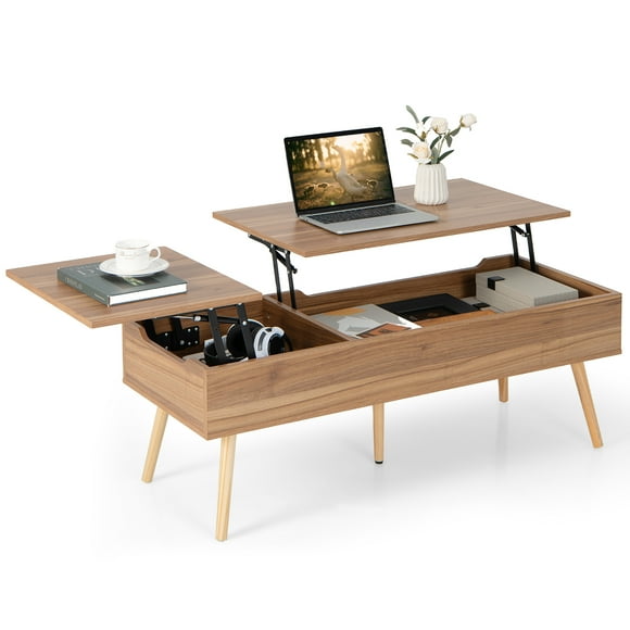 Costway 47" Lift Top Coffee Table Central Table with Hidden Compartments for Living Room