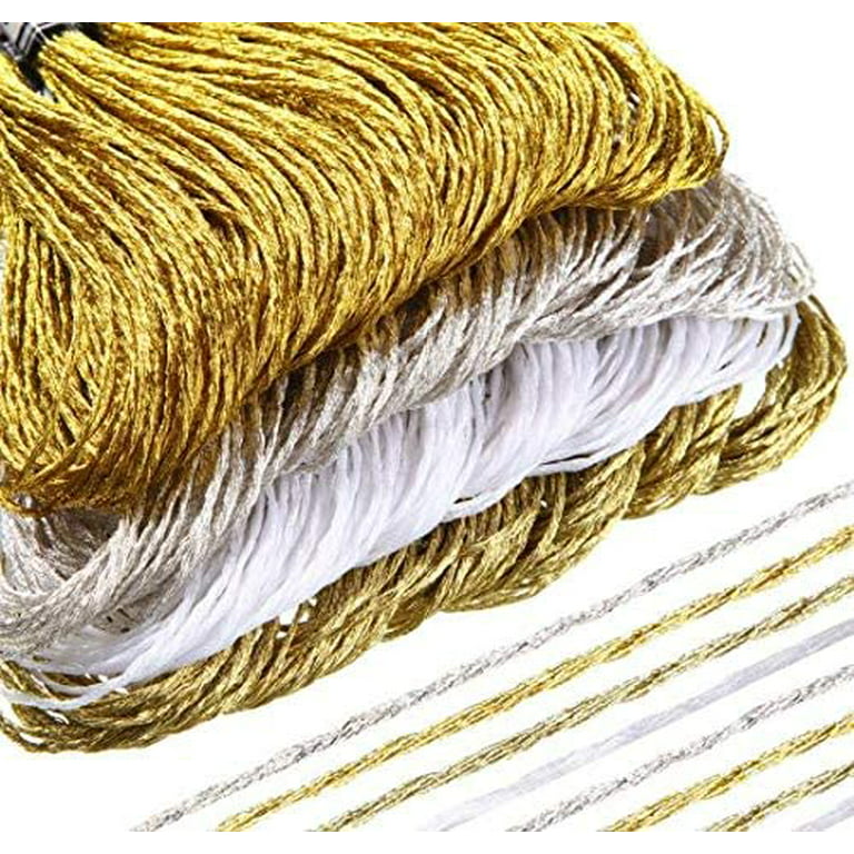 levylisa 24 Skeins Metallic Embroidery Thread Embroidery Floss-Cross Stitch  Threads for Embroidery and Decorative Sewing (Gold+Silver)