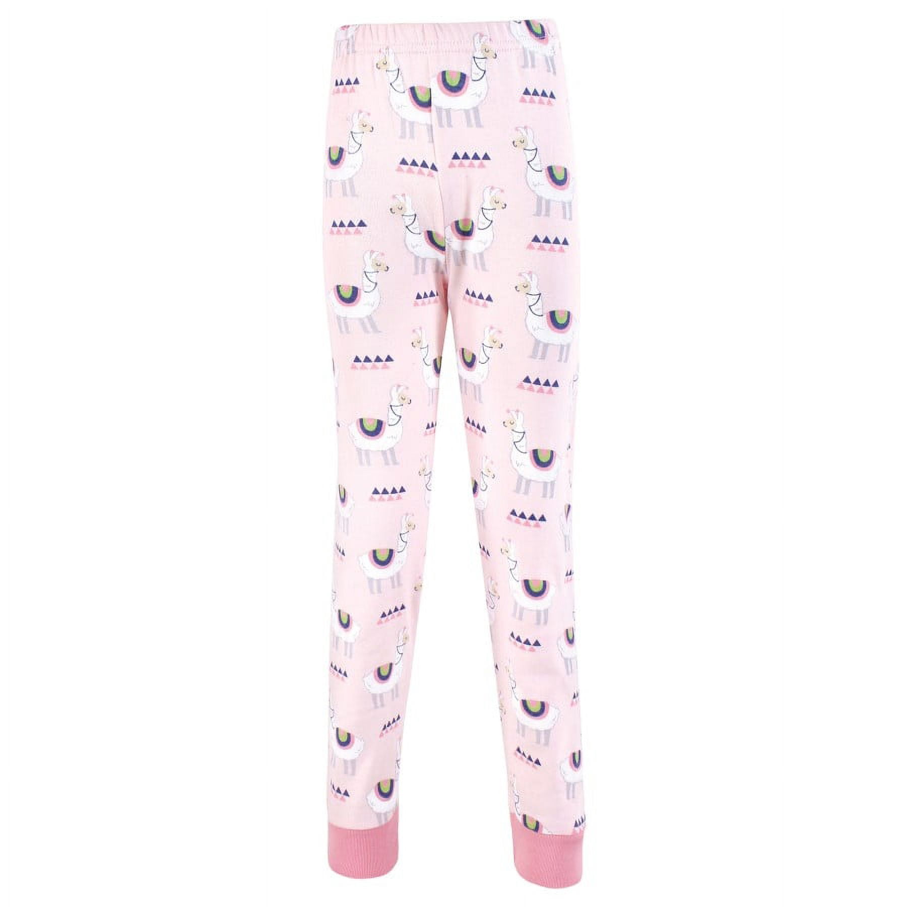 Hudson Baby Girl Cotton Pajama Set, Llama, 5 Toddler