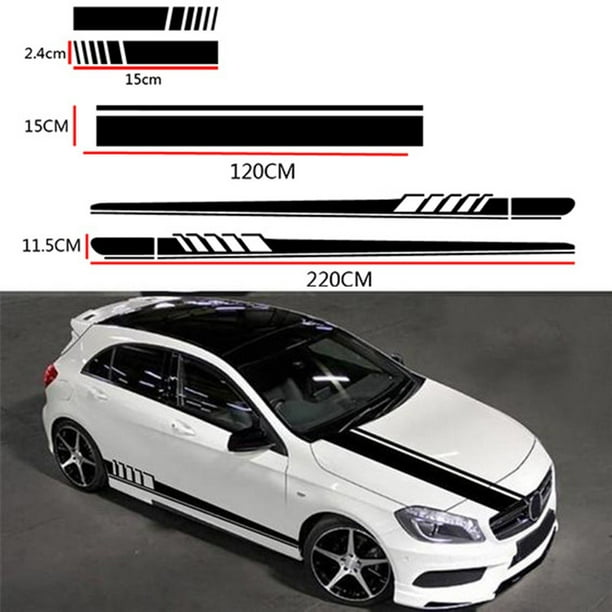 Calcomanía deportiva de vinilo de rayas WRC para coche/calcomanía Auto DIY/calcomanías de cuerpo completo/calcomanías para decoración del cuerpo del coche