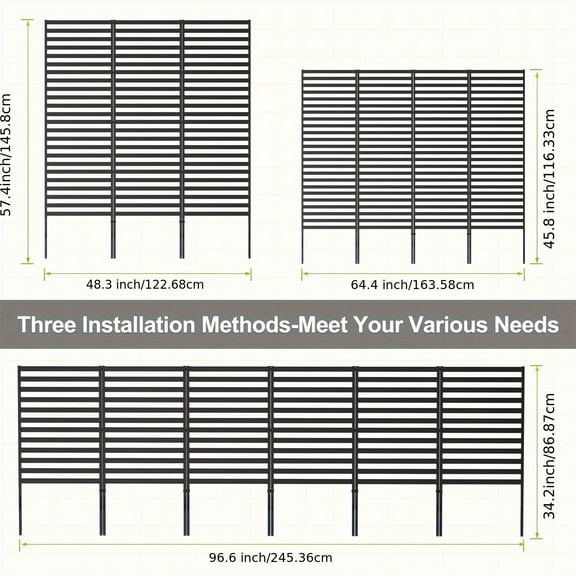 12 Panels Garden Fencing Animal Barrier Metal Fence for Outdoor Yard No Dig Decorative Tall Garden Fence Privacy Fence Panels Outdoor Air Conditioner Fence for Yard Landscape Patio