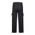 thumbnail image 4 of Womens Cargo Pants with Pockets Lightweight Baggy Hiking Pants Casual Travel Parachute Pants, 4 of 7