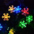 thumbnail image 5 of Viworld 23ft 50 LED Solar Christmas Snowflake Lights, Outdoor LED Snowflake Lights, Multi-Color Snowflake Lights String for Xmas Backyard Garden Patio Decorations, 5 of 7