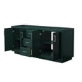 thumbnail image 2 of Wyndham Collection Miranda 72" Wood Double Bathroom Vanity in Nickel Trim/Green, 2 of 4
